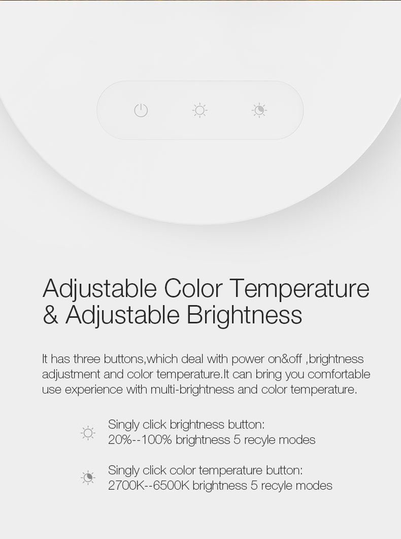 3W/ YLTD02YL 5W 60 LED Touch Dimmable Desk Lamp Smart Table Light for Home