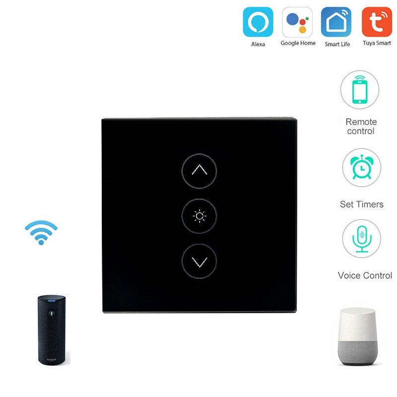 Smart Home Stepless Dimmer Switch EU Standard Mobile Phone Remote Control Work with Amazon Alexa Google Home 240V