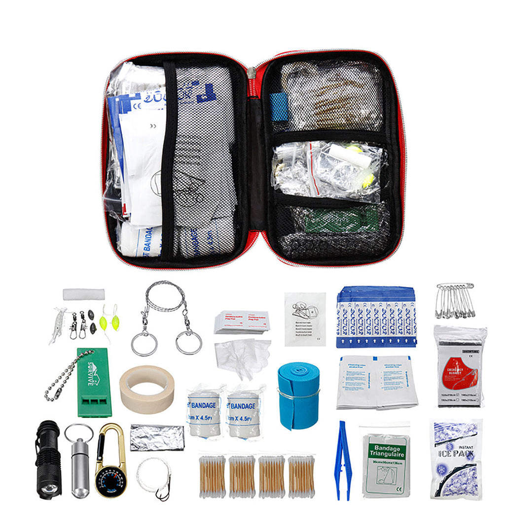 299PC IN 1 Upgraded First Aid Kit Emergency Kit Sport Travel Home Medical Bag Suitable For Home Office Car Boat Camping Hiking Travel Adventures