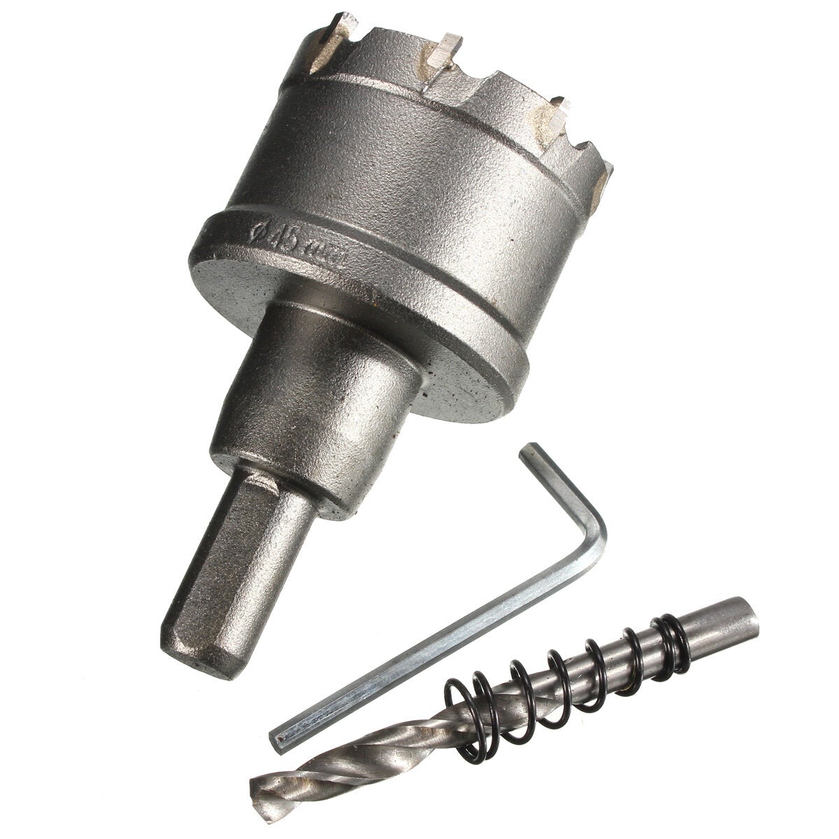 25mm - 45mm Carbide Tip Metal Cutter Hole Saw with Wrench/ Twist Drill Bit