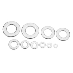400Pcs 304 Stainless Steel Flat Washer Round Assortment Set M2/2.5/3/4/5/6/8/10
