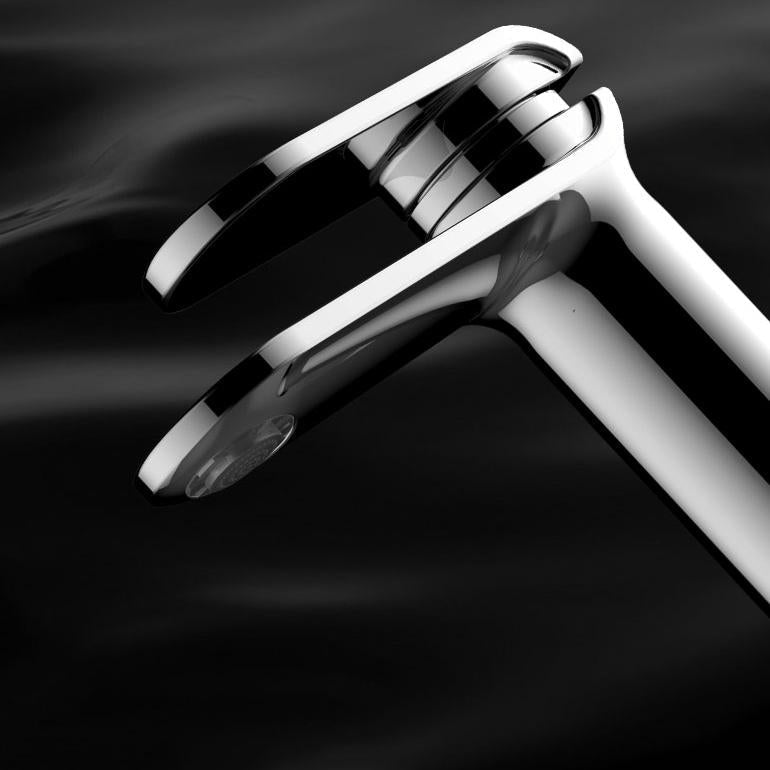 Simple Hot & Cold Single Handle Water Faucet Bathroom Basin Sink Mixer Tap Deck Mount 4 Colors