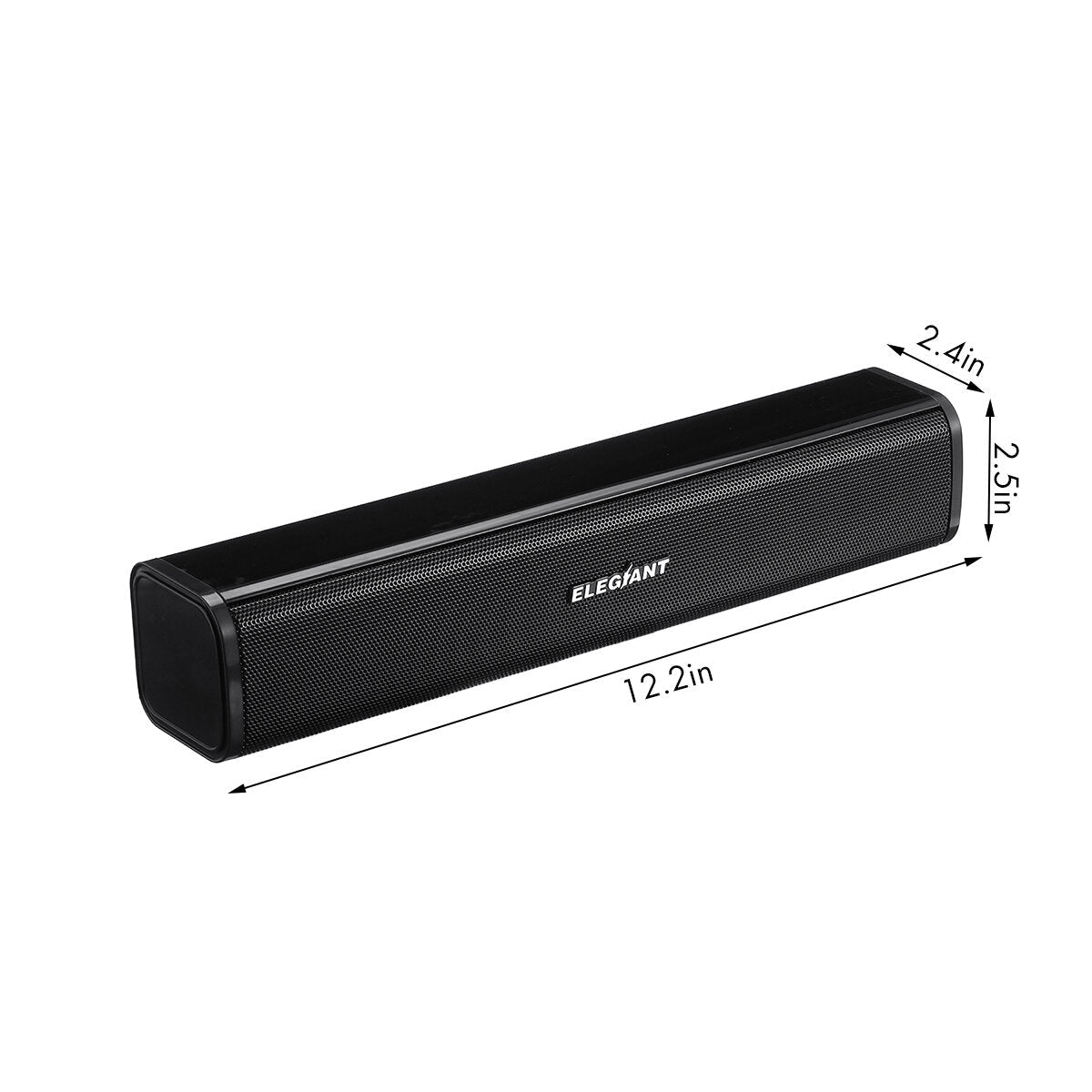 6W Powerful Multimedia Hi-Fi Bass Portable USB SoundBar Speakers with Volume Control for PC Desktop