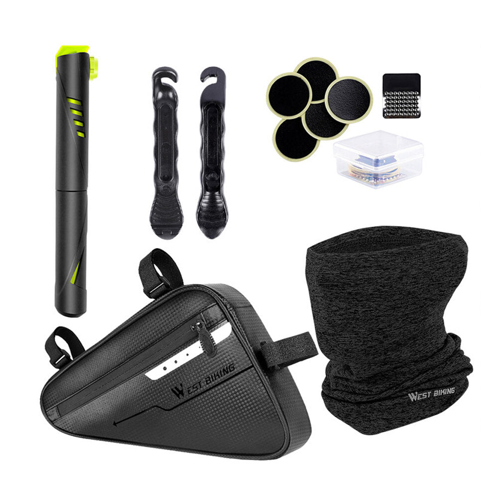 Bicycle Repair Kit Tools Air Pump Bike Bag Balaclava Scarves Multi-tool Bike Repair Tools Multitool Outdoor Cycling