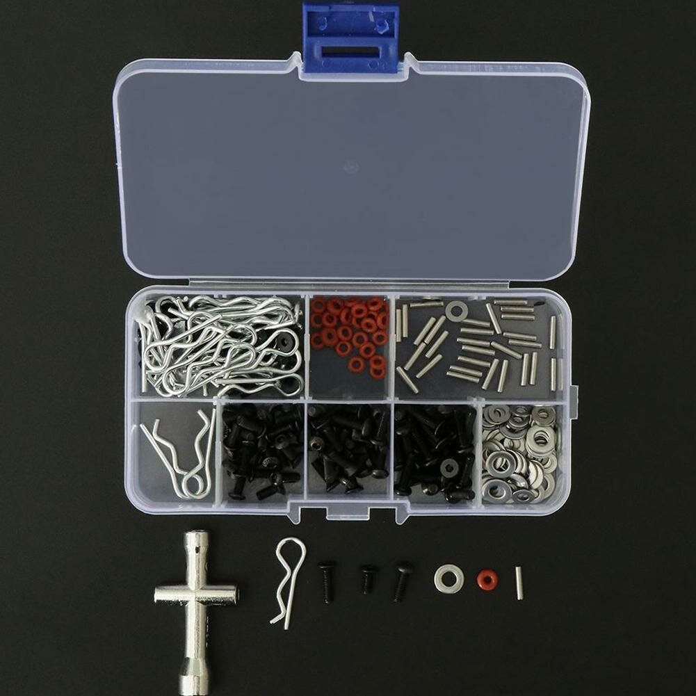 270PCS Boxed Screw Hex Wrench Repair Tool Kit RC Screw Car Accessories Collection Box Tools Box And Screw Hex Wrench