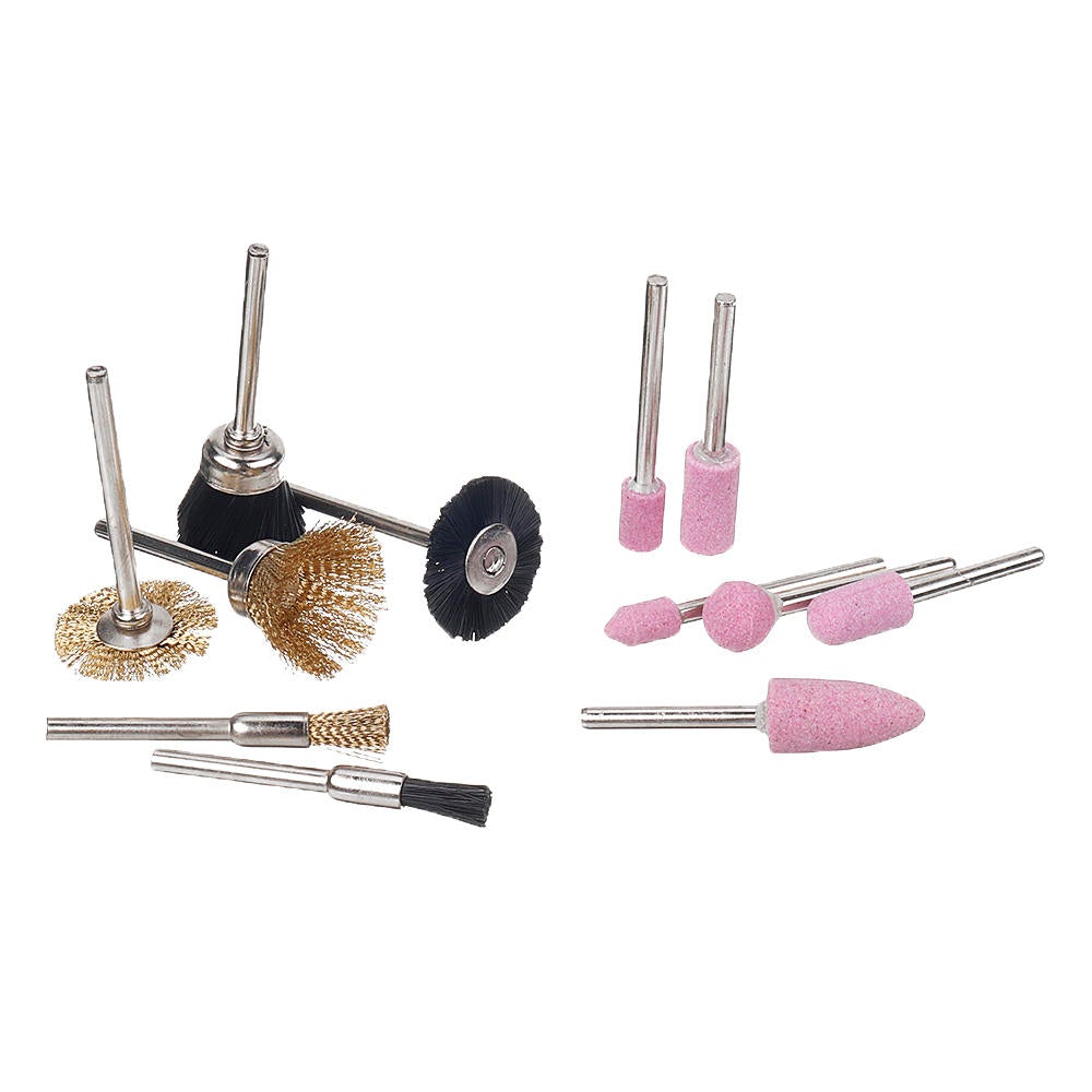 12Pcs Grinding Head Polishing Wheel Set Rotary Brush Wire Wheel Brush Grinder Rotary Tool Accessories