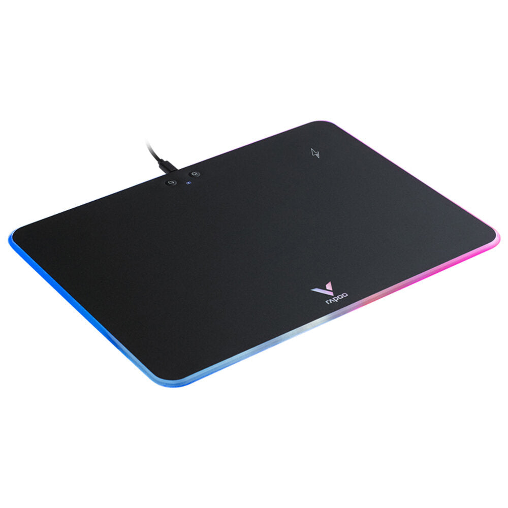 Wireless Charging Mouse Pad Anti-Slip Silicone Base USB Wired RGB Backlit Gaming Mouse Pad for PC Laptop