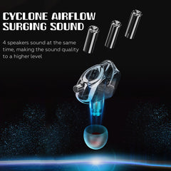 Wired Headphones Dual Dynamic 4 Speakers In-Ear Headset Noise Reduction HD Call Wired-Control Earphones with Mic