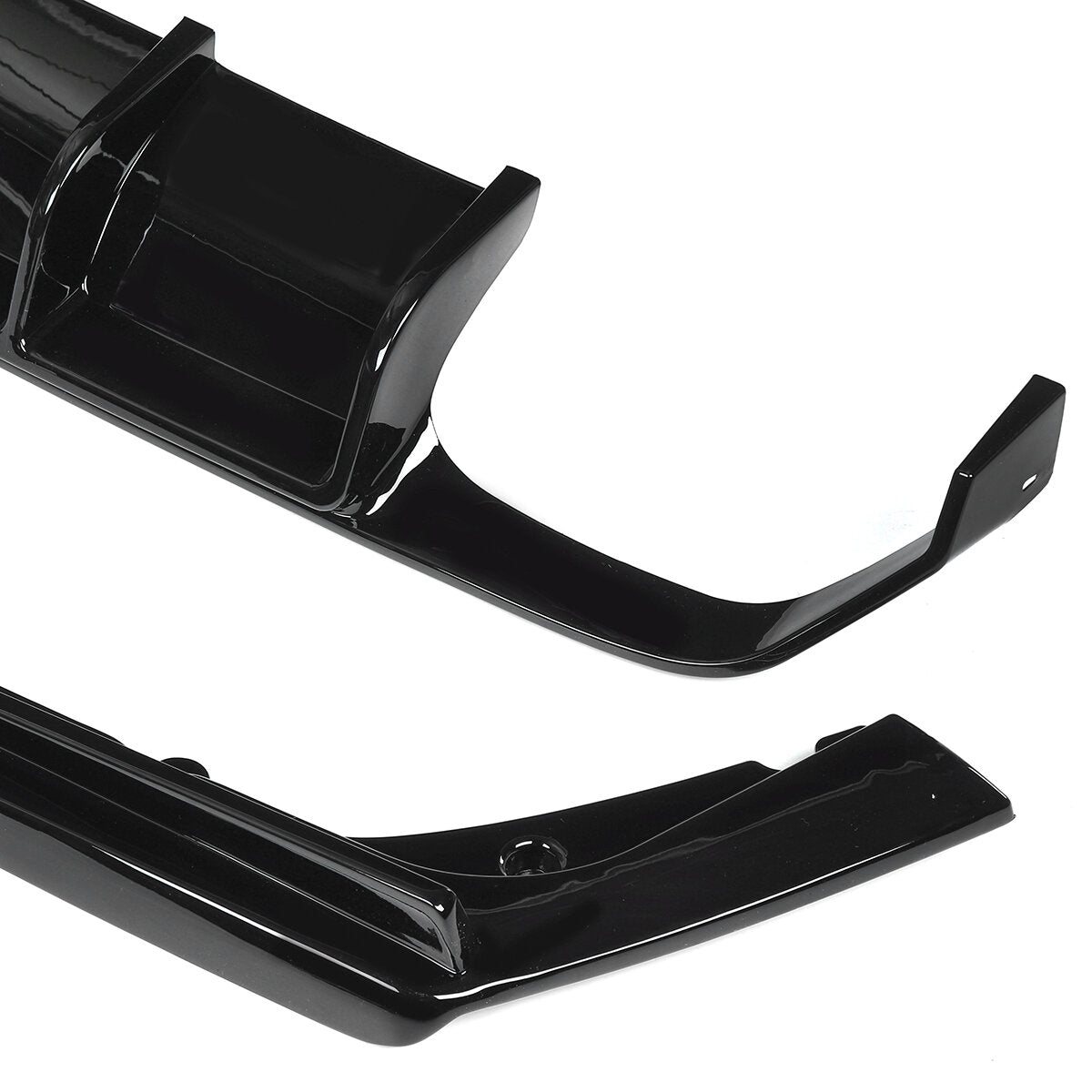 For Glossy Black Rear Bumper Diffuser Spoiler Lip 3Pcs
