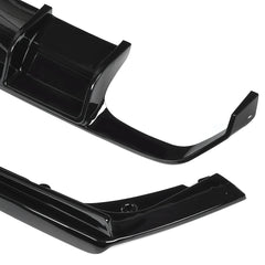 For Glossy Black Rear Bumper Diffuser Spoiler Lip 3Pcs