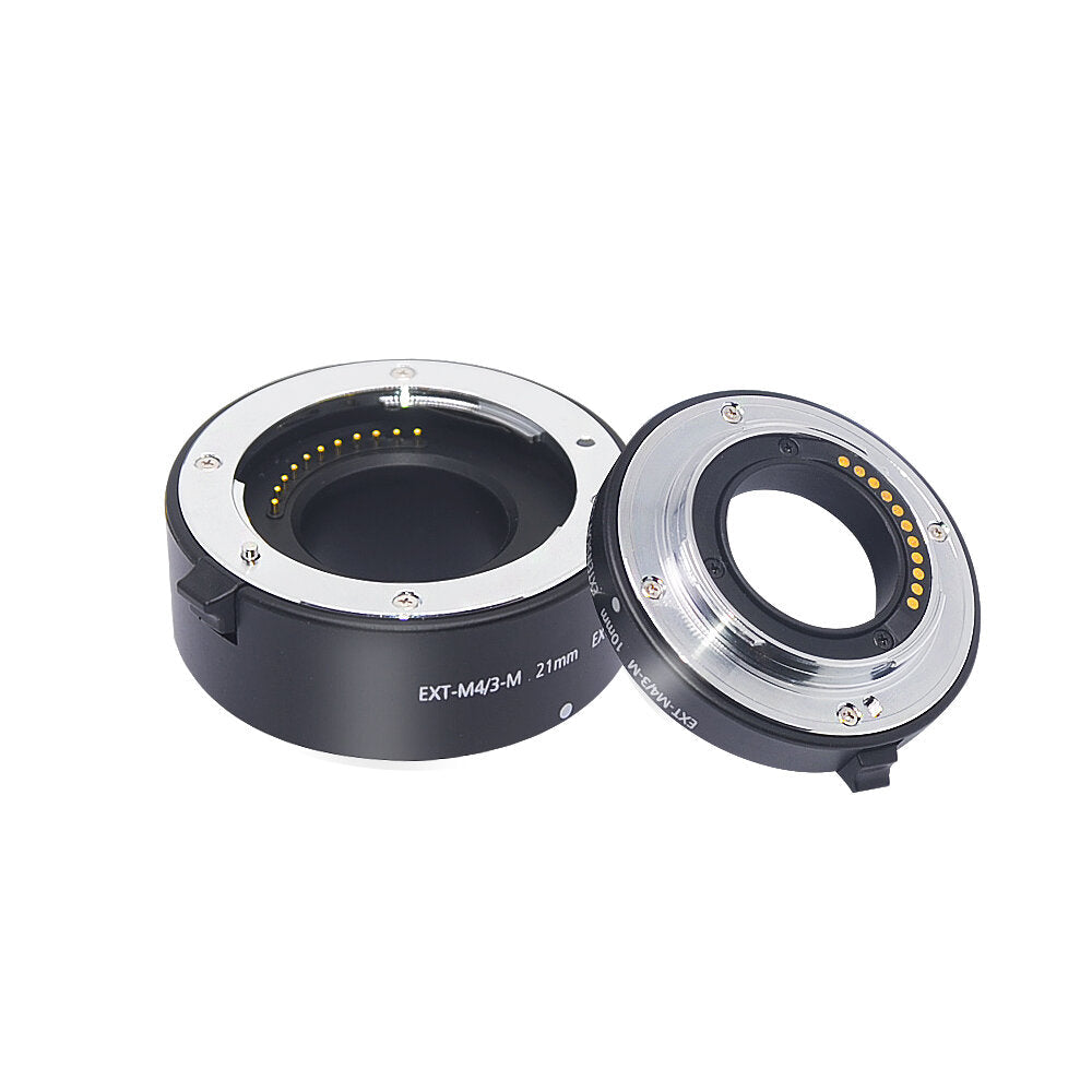 10mm 21mm Metal Auto Focus Macro Extension Tube Ring for Panasonic for Olympus Lumix Micro 4/3 M4/3 Mount E-M5 E-M10 GX7 G6 G85 GX9 G7