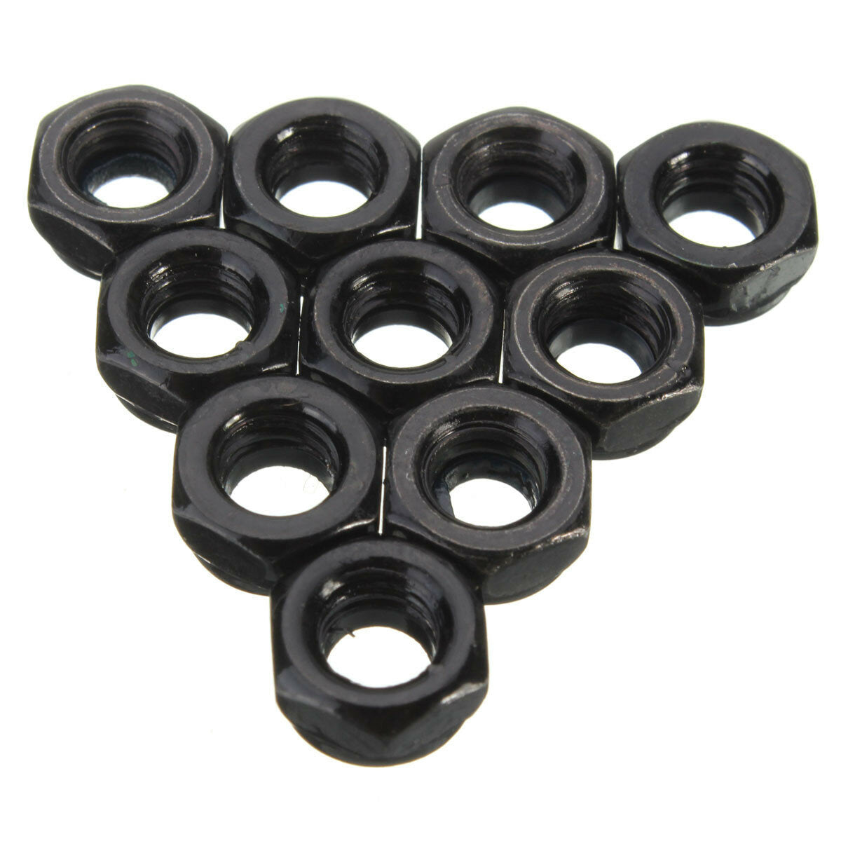 50pcs Carbon Steel Hex Nut Nylon Insert Lock Nut M2/M2.5/M3/M4/M5/M6/M8/M10/M12