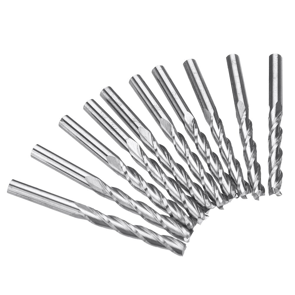 10pcs 3.175*22mm 3 Flutes Milling Cutter Carbide End Mill CNC Cutting Tool