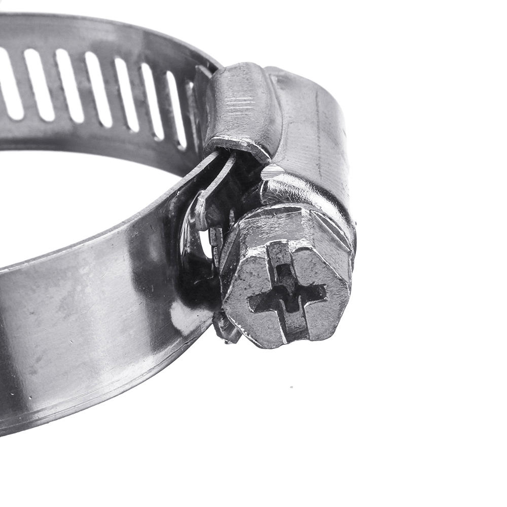 60Pcs Fuel Injection Hose Line Clamp Stainless Steel Adjustable Worm Gear Clamp Assortment