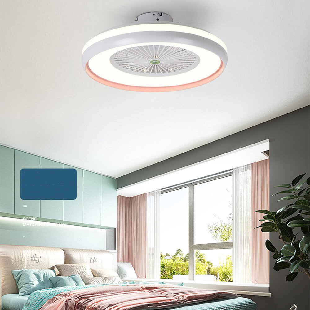 Ceiling Fan with Lighting LED Light Stepless Dimming Adjustable Wind Speed Remote Control