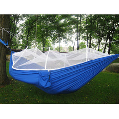 300kg Portable Double Camping Hammock Parachute Fabric With Mosquito Net