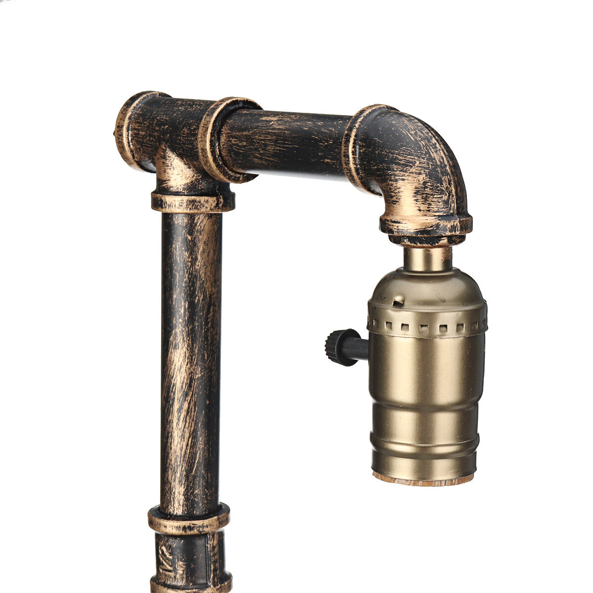 Industrial Retro Iron Wooden Table Lamp Living Room Bedside Light Decor