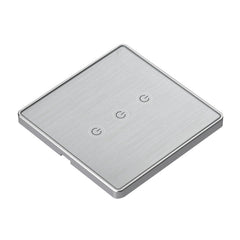 Wifi 3Gang Smart Switch EU Standard Metal Frame Wire Drawing Light Control Switch WF-WS033 100-240V 2.4 GHz