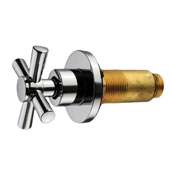 Chrome Brass Modern Wall Mounted 3 Hole Bath Faucet Tap