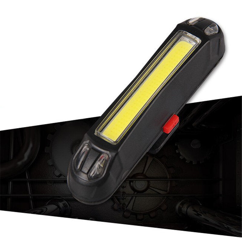 2 in 1 500LM Bicycle USB Rechargeable LED Bike Light Taillight Ultralight Warning Night