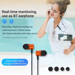 Wireless Lavalier Bluetooth Microphone 48KzH with Wind Muff Caps for Vlog Shooting Interview Live Broadcast MV