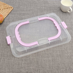 Cake Pan Carbon Steel Cook & Carry Pan Kitchen Baking Tray Bakeware With Lid