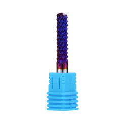 6mm Shank 22mm Tungsten Carbide Milling Cutter Blue Nano Coated End Mill