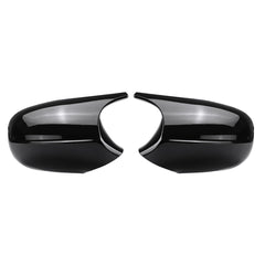 Car Rear View Mirror Cap Cover Replacement Left & Right Glossy Black