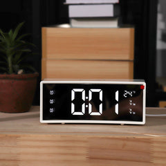 LED Alarm Clock Digital Snooze Touch Control Table Clock Day Time Temperature Display Home Decoration