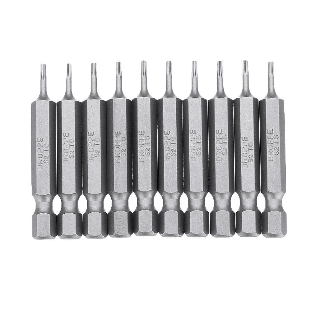 10Pcs Magnetic Torx Screwdriver Bits T5/T6/T7/T8/T9/T10/T15/T20/T25/T27/T30/T40 1/4 Inch Hex Shank Screwdriver Set for Bosch