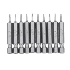 10Pcs Magnetic Torx Screwdriver Bits T5/T6/T7/T8/T9/T10/T15/T20/T25/T27/T30/T40 1/4 Inch Hex Shank Screwdriver Set for Bosch