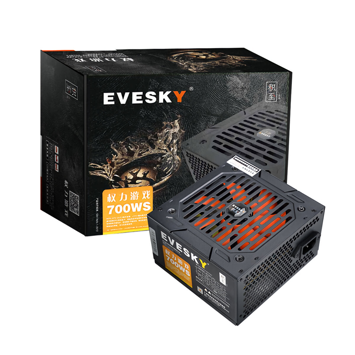 Computer Power Supply Rated 500W Desktop Host 12cm Fan Dual 6Pin Energy Saving Silent PC Power Supply Non-Modular