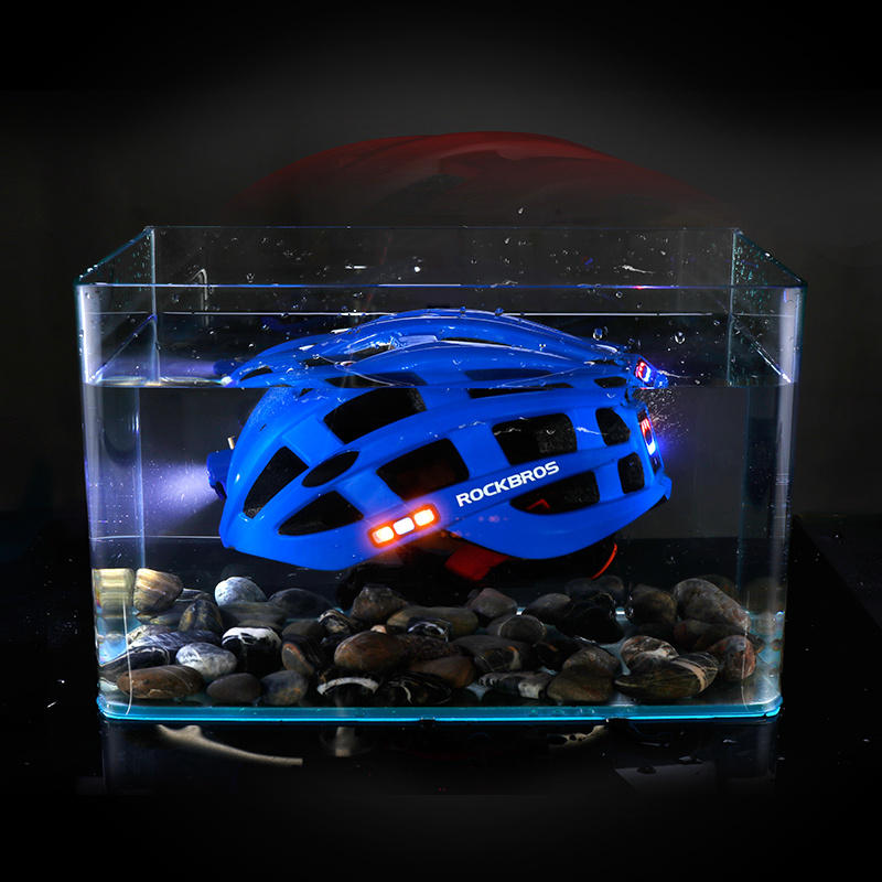 400 Lumens 3 Modes Cycling Helmet Waterproof Ultralight Helmet Intergrally-molded Mountain