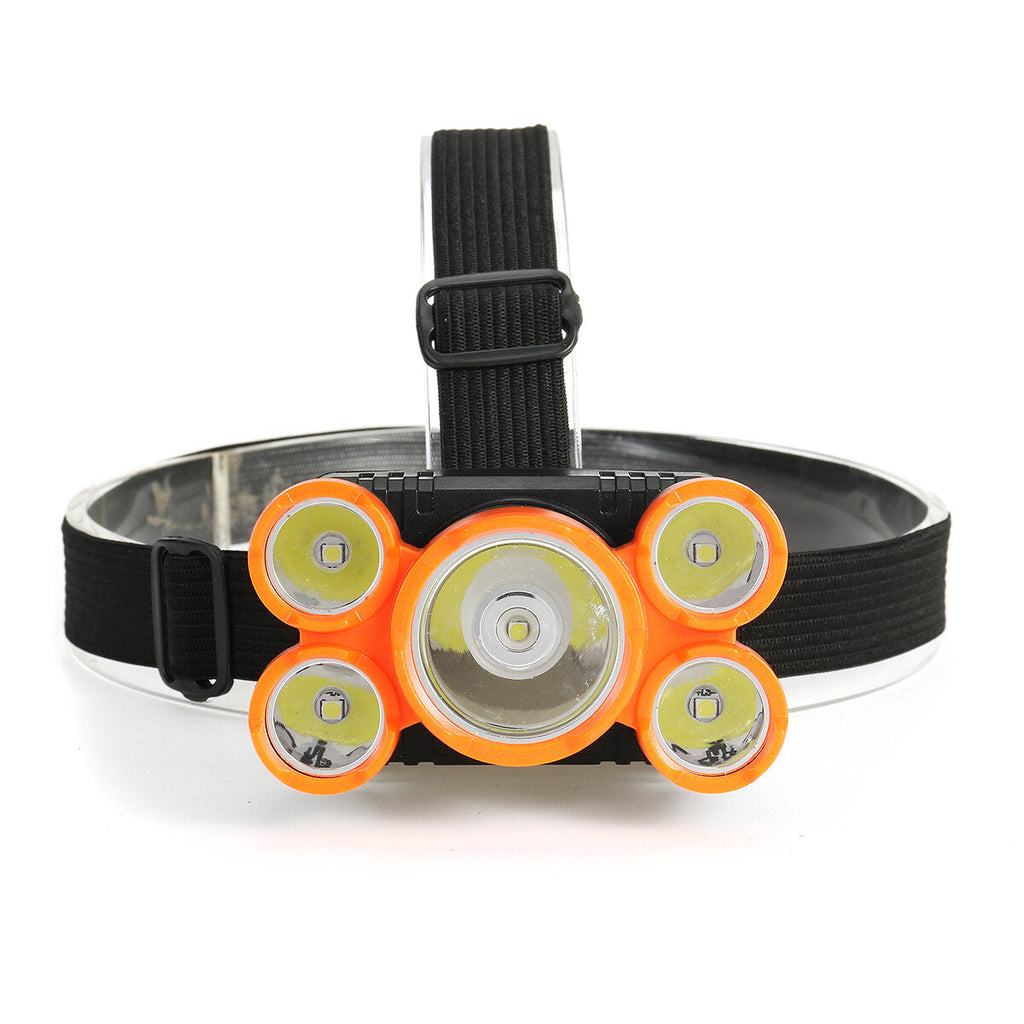 5LEDs T6+4XPE LED Headlamp Cycling Headlight 4-Modes Fishing Lanterna Outdoor Camping Waterproof Head Torch Lamp
