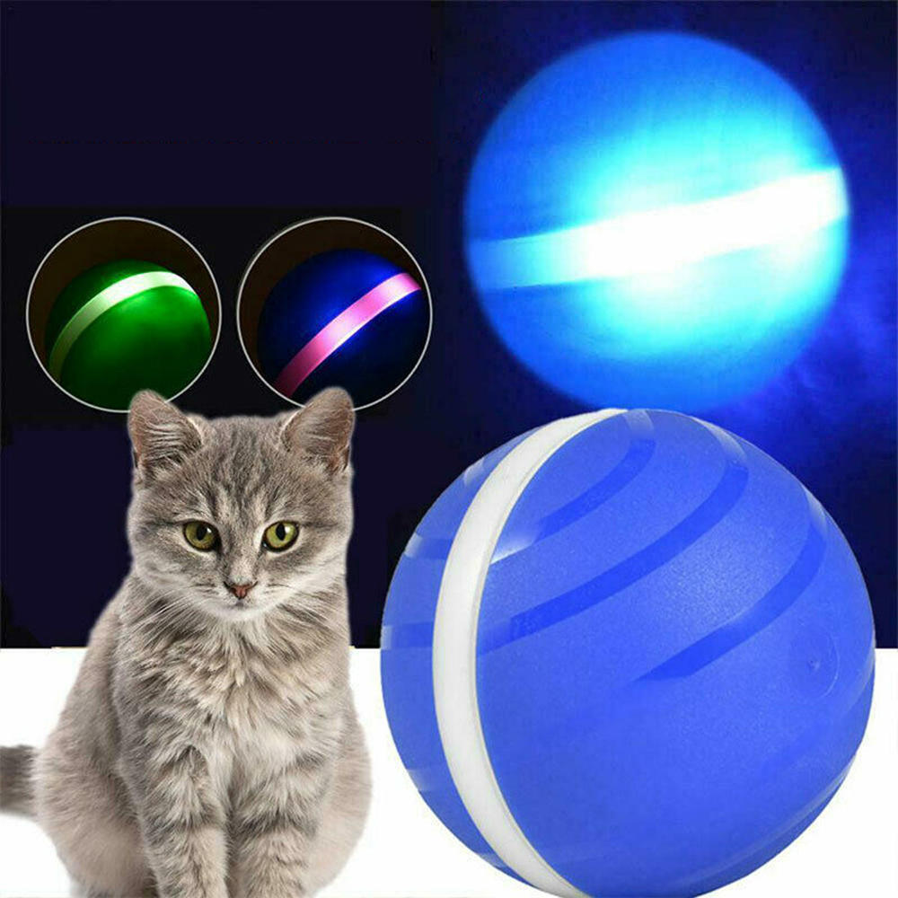 LED Flash 360 Degree Automatic Rotation Pet Fun Ball Toy For Cat Dog