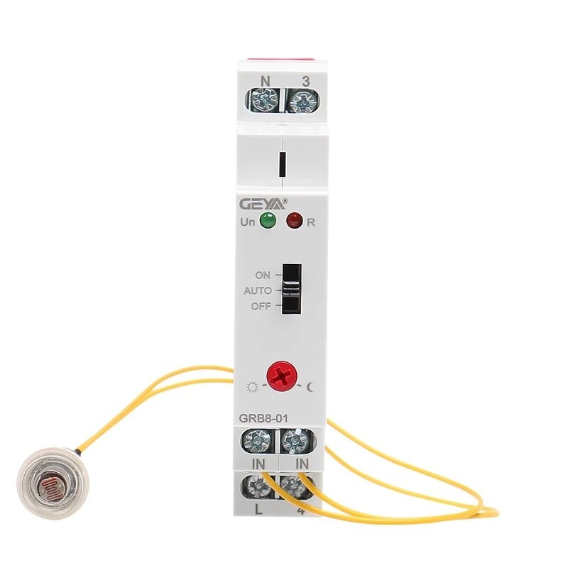 Din Rail Twilight Switch Auto ON OFF Photoelectric Timer Light Sensor Relay,AC110V-240V