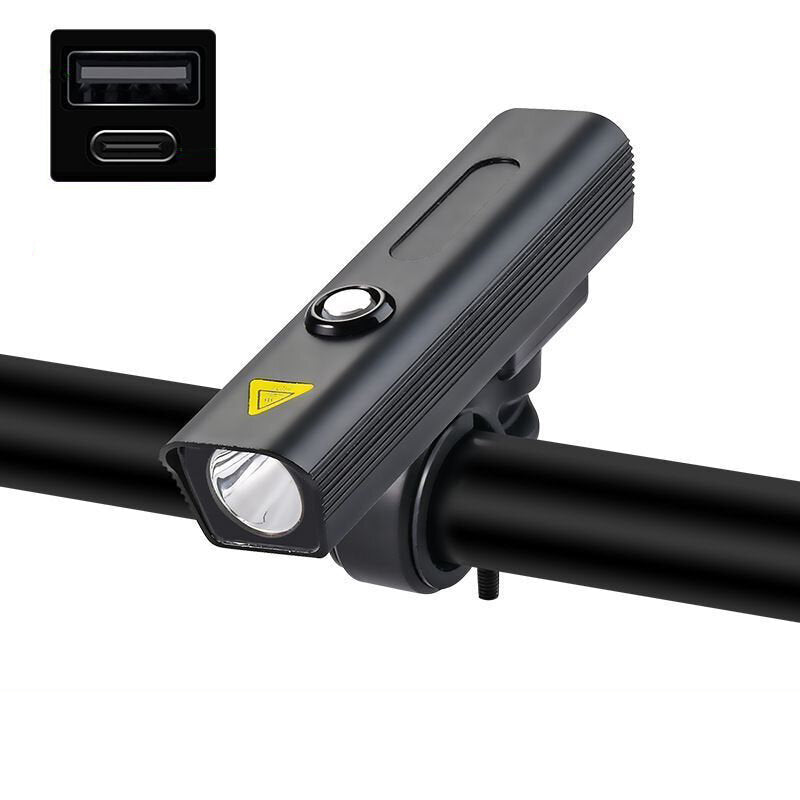 Bike Headlight USB Rechargeable MTB Bicycle LED Front Lamp 4 Modes Waterproof Flashlight Power Bank