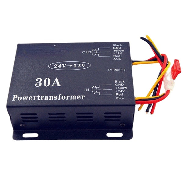 Vehicle Car DC 24V to 12V 6A 10A 15A 20A 30A Power Supply Transformer Converter