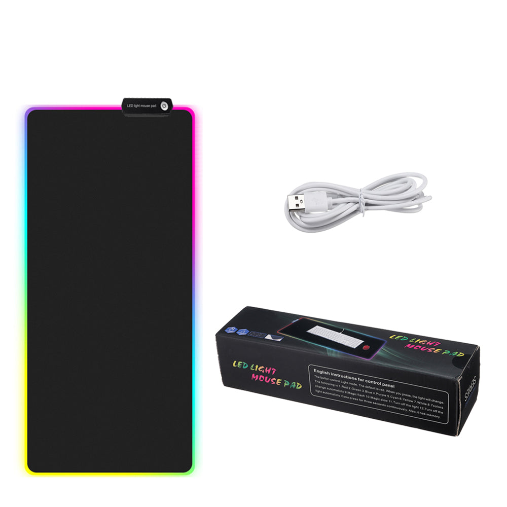 RGB Large Mouse Pad LED Gaming Mouse Pad Gamer Mousepad LED Light Illuminated USB Wired Colorful Luminous Non-Slip Mouse Mice