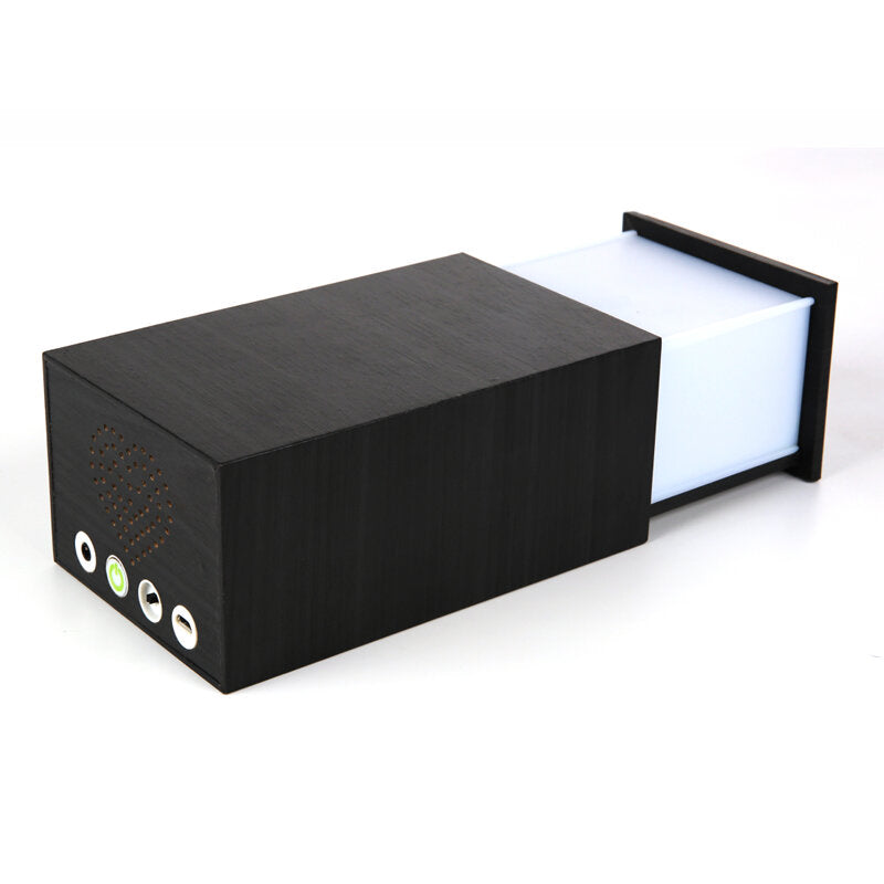 Drawer Type Bluetooth Speaker LED Night Light Smart Wooden Music Box Adjustable Desk Table Lamp