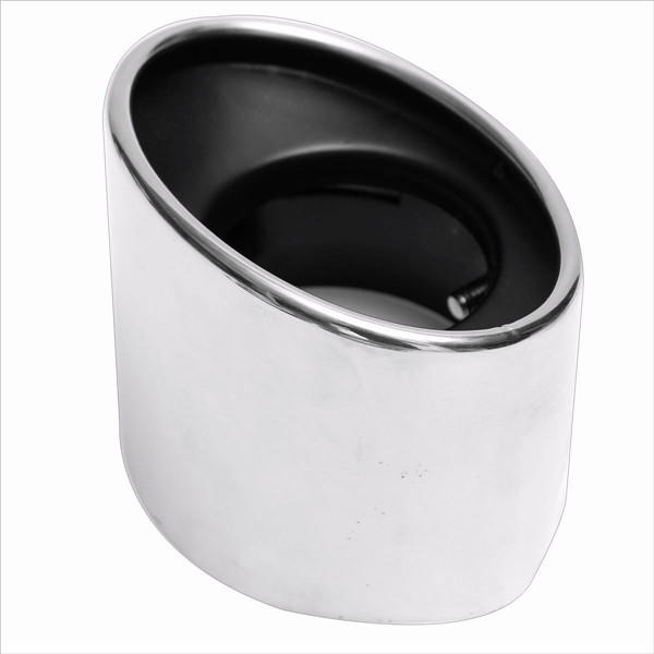 Exhaust Muffler Tail Tip Oval Pipe Chrome Stainless Steel