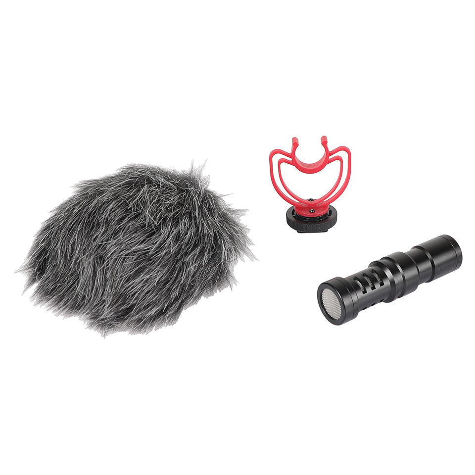 Cardioid Condenser Microphone Metal Video Mic 3.5mm Plug for Huawei Smartphone Canon Nikon Sony DSLR Camera Camcorder