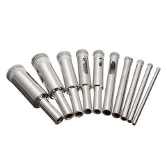 10pcs Diamond Hole Saw Drill Bit Set 3mm-13mm Tile Ceramic Glass Porcelain Marble