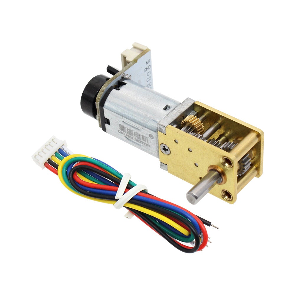Gear Motor DC 12V Encoding Worm Geared Motor