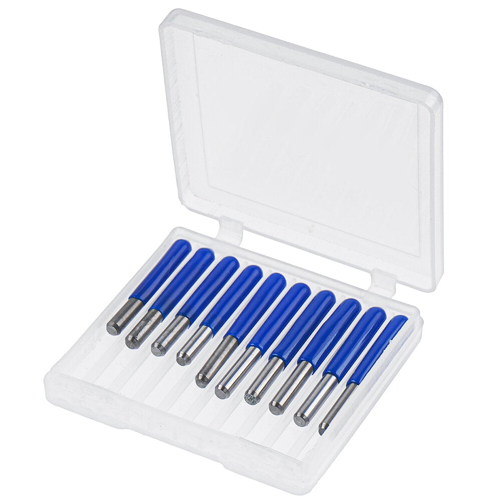 10Pcs 3.175mm Shank V-shaped CNC Milling Cutter 20/30/45/60/90 Angle Engraving Bit Planer Drill
