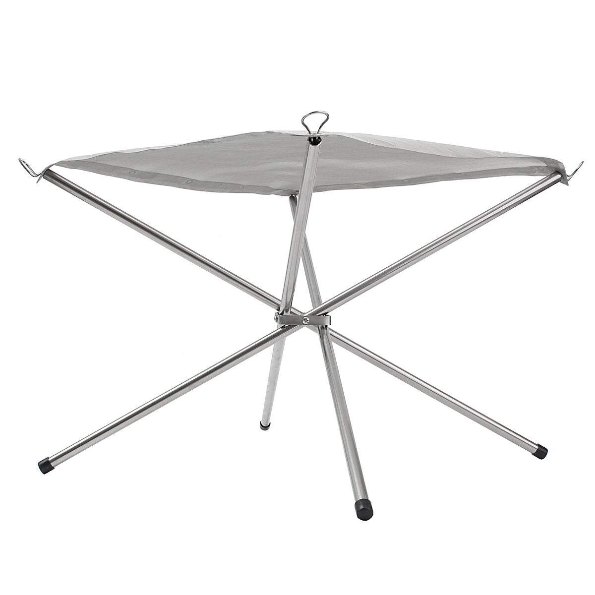 Folding Camp Stove Fire Frame Stand Wood Burning Grill Stainless Steel Rack Heater