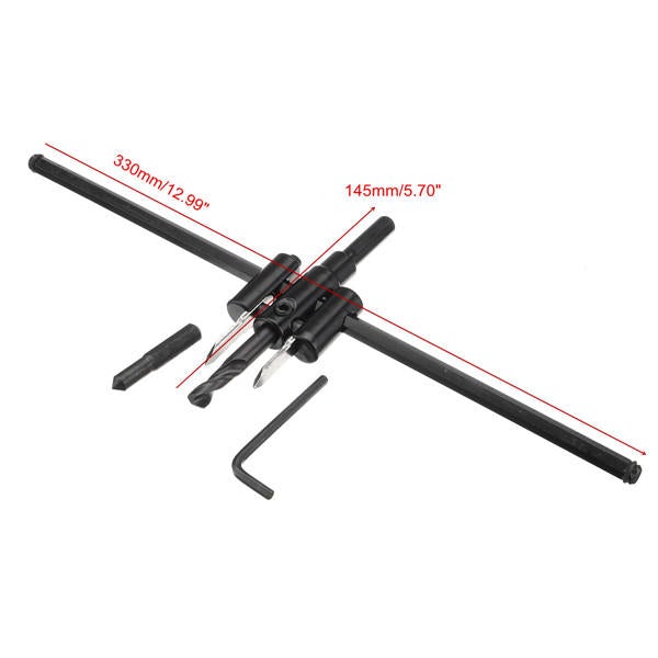 Adjustable 40-300mm Circle Hole Saw Cutter Wood Drywall Drill Bit Round Cutting Tool