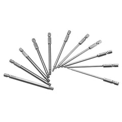 11pcs T6-T40 100mm Magnetic Torx Screwdriver Bits 1/4 Inch Hex Shank