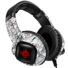 Gaming Headset Stereo Headset USB 3.5mm Over-head Headphone Noise Canceling Comfortable LED Lights Earphones With Adjustable Mic