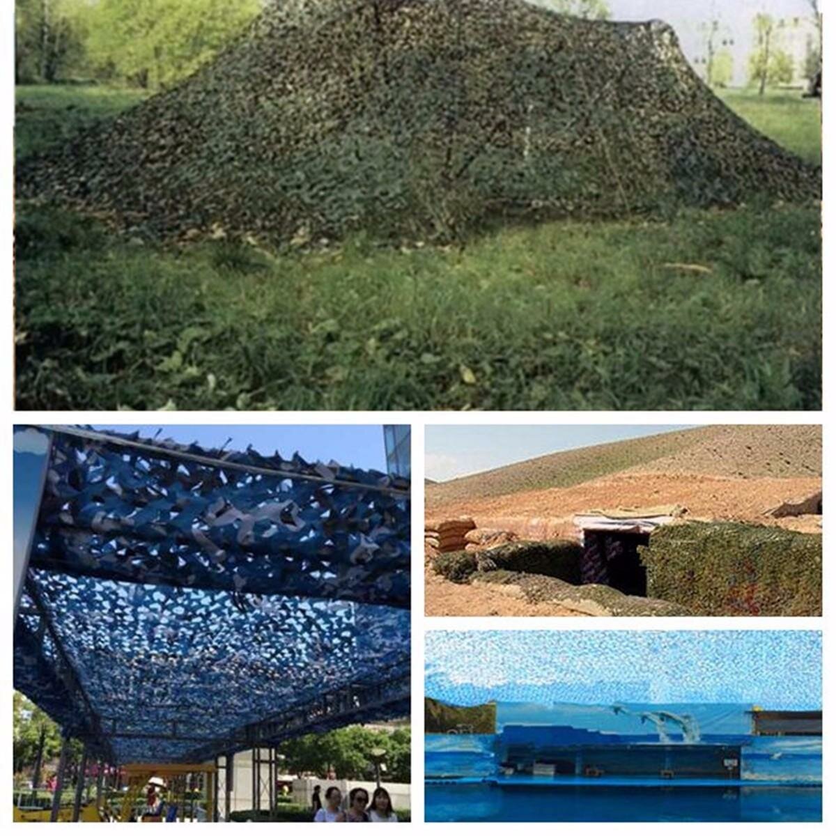 4mx3m Camo Netting Camouflage Net for Car Cover Camping Woodland Military Hunting Shooting
